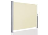 Clanmacy Tenda Da Sole Laterale 160X300Cm Schermo Privacy Estensibile Opaco Protezione Solare Tenda Da Sole Balcone Terrazza Giardino Laterale Tenda A Rullo Frangivento Beige