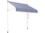 Jayseuw Tenda Da Sole Con Morsetti Tenda Da Balcone Resistente Ai Raggi Uv Impermeabile Blu Bianco 150 Cm