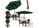 Aopunly Ombrellone Ø2,7M Incl. Led Ombrellone Da Giardino Girevole A 360° Ombrellone A Sbalzo Ombrellone Da Spiaggia - Con Led - Verde