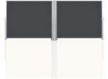 Hengda Tenda Da Sole Doppia 180X600 Cm Protezione Dalla Vista Estensibile Opaca Protezione Solare Tenda Da Sole Balcone Terrazza Giardino Tenda Laterale Paravento Grigio