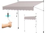 Jayseuw Tenda Da Sole Con Morsetti Tenda Da Sole Per Balcone Resistente Ai Raggi Uv Impermeabile Beige 200 Cm