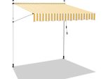Jayseuw Tenda Da Sole Con Morsetti Tenda Da Balcone Resistente Ai Raggi Uv Impermeabile Giallo Bianco 150 Cm