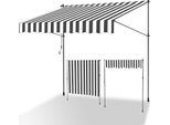 Tenda Da Sole A Morsetto Clanmacy 400X120 Cm Tenda Da Sole Per Balcone Regolabile In Altezza Con Manovella Protezione Solare Senza Forature Per Terrazze E Balconi Grigio Bianco