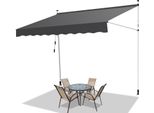 Hengda Tenda Da Sole Con Morsetti Tenda Da Sole Per Balcone Resistente Ai Raggi Uv Impermeabile Grigio 250 Cm