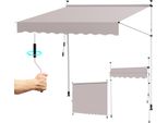 Hengda Tenda Da Sole Tenda Da Balcone Resistente Ai Raggi Uv Impermeabile Beige 350 Cm