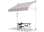 Clanmacy Tenda Da Sole Con Morsetti Tenda Da Sole Balcone Resistente Ai Raggi Uv Impermeabile Beige 150 Cm