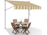 Tenda Da Sole A Morsetto Clanmacy 350X120 Cm Tenda Da Sole Per Balcone Regolabile In Altezza Con Manovella Protezione Solare Senza Forature Per Terrazze E Balconi Giallo Blu