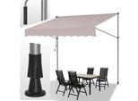 Tenda Da Sole A Morsetto Clanmacy 200X120 Cm Tenda Da Sole Per Balcone Regolabile In Altezza Con Manovella Protezione Solare Senza Forature Per Terrazze E Balconi Beige