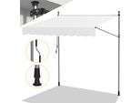 Hengda Tenda Da Sole Con Morsetti Tenda Da Sole Per Balcone Resistente Ai Raggi Uv Impermeabile Crema 200 Cm