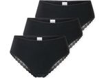 Schiesser Donna Brasiliana, 3Er Pack - 3Pack Brasiliana, Cotone Elasticizzato, Uni Schwarz 2XL