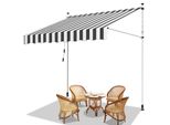 Tenda Da Sole Hengda 200X120 Cm Tenda Da Sole Per Balcone Regolabile In Altezza Con Manovella Protezione Solare Senza Forature Per Terrazze E Balconi Grigio Bianco