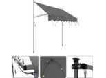 Tenda Da Sole Hengda Con Led 200X120 Cm Tenda Da Sole Per Balcone Regolabile In Altezza Con Manovella Protezione Solare Senza Forature Per Terrazze E Balconi Grigio