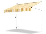 Hengda Tenda Da Sole Con Morsetti Tenda Da Sole Per Balcone Resistente Ai Raggi Uv Impermeabile Giallo Bianco 250 Cm