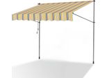 Clanmacy Tenda Da Sole Con Morsetti Tenda Da Sole Balcone Resistente Ai Raggi Uv Impermeabile Giallo Blu 200 Cm