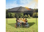 Jayseuw Gazebo 3X3 M Senza Pareti Laterali, Gazebo Pieghevole, Tenda Da Giardino, Protezione Uv, Per Giardino, Terrazza, Feste, Party, Grigio