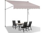 Tenda Da Sole A Morsetto Clanmacy 150X120 Cm Tenda Da Sole Per Balcone Regolabile In Altezza Con Manovella Protezione Solare Senza Forature Per Terrazze E Balconi Beige