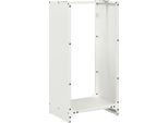 Vidaxl Porta Legna Bianco 40X30X80 Cm Acciaio Laminato A Freddo