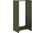 Vidaxl Porta Legna Verde Oliva 40X30X80 Cm Acciaio Laminato A Freddo