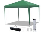 Tolletour Gazebo 3X3M Senza Lati, Gazebo Pieghevole Da Giardino, Protezione Uv, Per Giardino Terrazza Festa Verde