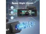 Dashcam Auto Anteriore Posteriore 4K+1080P, Wifi Dash Cam 2,99 Pollici Display Lcd Con 64GB Sd Card, Doppia Telecamera Auto Con Controllo App