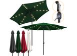 Tolletour Ombrellone Ø2,7M Incl. Led Ombrellone Da Giardino Girevole A 360° Ombrellone A Sbalzo Ombrellone Da Spiaggia - Con Led - Verde