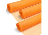 Hengda 3 Rotoli Di Tessuto Di Rinforzo 160G/M² 4X4Mm Tessuto Per Intonaco In Fibra Di Vetro Arancione 150M²