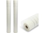 Aopunly 2 Rotoli Di Tessuto Di Rinforzo 160G/M² 4X4Mm Tessuto Per Intonaco Tessuto In Fibra Di Vetro Bianco 100M²
