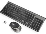 Set Di Tastiera E Mouse Senza Fili, Usb 2.4GHZ Ultra Thin Advanced Keyboard Mouse Wireless Combo Qwertz Layout (Layout Tedesco)