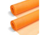 Hengda 2 Rotoli Di Tessuto Di Rinforzo 160G/M² 4X4Mm Tessuto Per Intonaco Tessuto In Fibra Di Vetro Arancione 100M²
