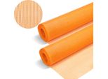 Aopunly 2 Rotoli Di Tessuto Di Rinforzo 160G/M² 4X4Mm Tessuto Per Intonaco Tessuto In Fibra Di Vetro Arancione 100M²