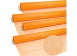 Aopunly 4 Rotoli Di Tessuto Di Rinforzo 160G/M² 4X4Mm Tessuto Per Intonaco In Fibra Di Vetro Arancione 200M²