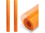 Tolletour 2 Rotoli Di Tessuto Di Armatura 160G/M² 4X4Mm Tessuto Per Intonaco Tessuto In Fibra Di Vetro Arancione 100M²