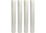 Tolletour 4 Rotoli Di Tessuto Di Rinforzo 160G/M² 4X4Mm Tessuto Per Intonaco Tessuto In Fibra Di Vetro Bianco 200M²