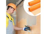 Clanmacy 2 Rotoli Di Tessuto Di Rinforzo 160G/M² 4X4Mm Tessuto Per Intonaco Tessuto In Fibra Di Vetro Arancione 100M²