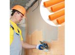 Clanmacy 4 Rotoli Di Tessuto Di Rinforzo 160G/M² 4X4Mm Tessuto Per Intonaco In Fibra Di Vetro Arancione 200M²
