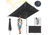 Ombrellone Hengda 200 X 300 Cm Ombrellone Da Giardino Ombrellone Pieghevole Ombrellone Con Manovella, Grigio