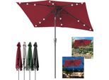 Tolletour Ombrellone Da Giardino 200 X 300 Cm Ombrellone Pieghevole Con Meccanismo A Manovella, Rosso