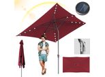 Ombrellone Hengda 200 X 300 Cm Ombrellone Da Giardino Ombrellone Pieghevole Ombrellone Con Manovella, Rosso