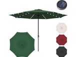 Ombrellone Hengda Ø350Cm Ombrellone UV40+ Ombrellone Da Giardino Terrazza Giardino Protezione Uv Led Solare, Rosso