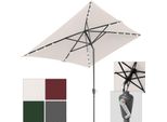 Aopunly Ombrellone Da Giardino 200 X 300 Cm Ombrellone Pieghevole Con Meccanismo A Manovella, Beige