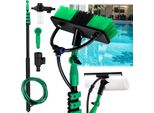 Set Con Manico Telescopico E Alimentazione Dell'acqua Per Spazzola Hengda, Manico Da 4,8 M, Per La Pulizia Di Piastrelle Di Terrazze, Finestre, Superfici In Vetro Ecc.