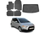 Set Di Tappetini E Rivestimenti Per Il Bagagliaio Per Mitsubishi Colt CZ3 5 Porte 2008-2013 In Gomma