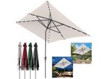 Tolletour Ombrellone Da Giardino 200 X 300 Cm Ombrellone Pieghevole Con Meccanismo A Manovella, Beige