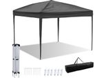 Clanmacy Gazebo 3X3 M Senza Pareti Laterali, Tendone Pieghevole Gazebo Da Giardino, Protezione Uv, Per Giardino Terrazza Festa Party Grigio