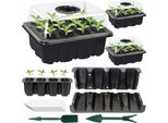 Cassetta Di Propagazione Per Serre Indoor, 3 Pezzi, Mini Set Da 36 Celle, Vassoi Riutilizzabili Per Piantine, Coperchi In Plastica Per Vassoi, Aeratori