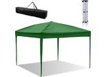 Clanmacy Gazebo Pieghevole 3 X 3 M Gazebo Pieghevole Da Giardino, Protezione Uv 50+ Gazebo E Tende Per Feste Senza Lati Verde