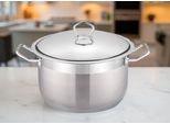 Casseruola Xxl Ø36 In Acciaio Inox Con Coperchio 19,3L A Induzione Cheffinger CF-SS36-SH