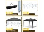 Gazebo Pieghevole Bettizia, Gazebo Impermeabile, Gazebo Per Feste Con Protezione Uv, Gazebo Da Giardino Per Feste In Terrazza, Gazebo Pieghevole 3X3M Senza Lati Grigio