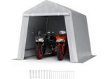 Capanno Per Attrezzi Vevor, 243,8X243,8X229Cm, Tenda Da Garage In Pe, Capanno Per Attrezzi, Garage Per Biciclette, Capanno Da Giardino, Tettoia Per Auto, Capanno Per Biciclette, Garage Per Moto, Tosaerba, Bicicletta, Grigio