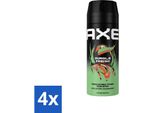 Axe - Deodorante Spray - Jungle Fresh - Profumo Tropicale - Rinfrescante - 150 Ml - Confezione Risparmio - 4 Pezzi